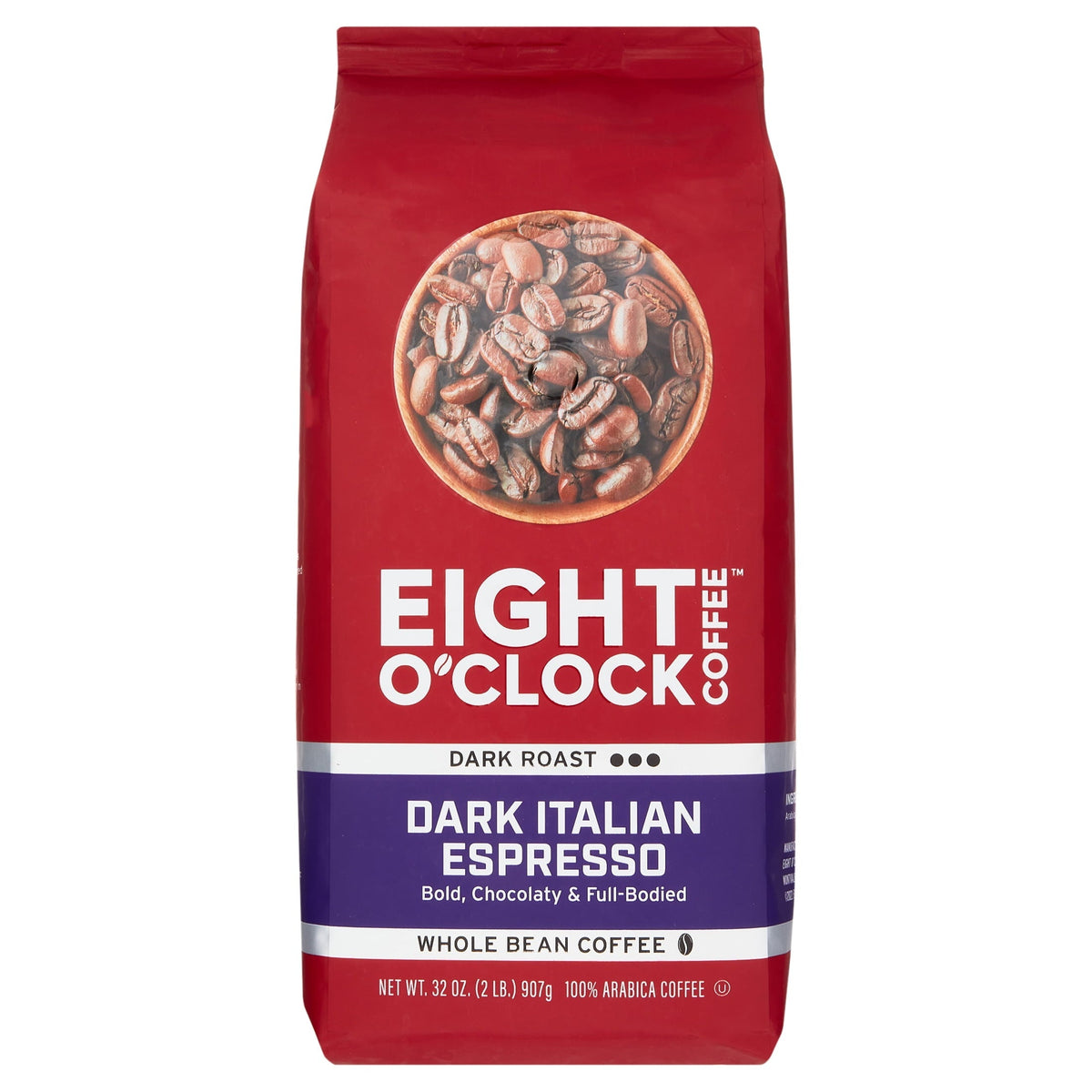 Eight O'Clock Dark Italian Espresso Whole Bean Coffee, 32 oz