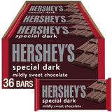 Hershey's Special Dark Mildly Sweet Chocolate Candy, Bars 1.45 oz, 36 Count