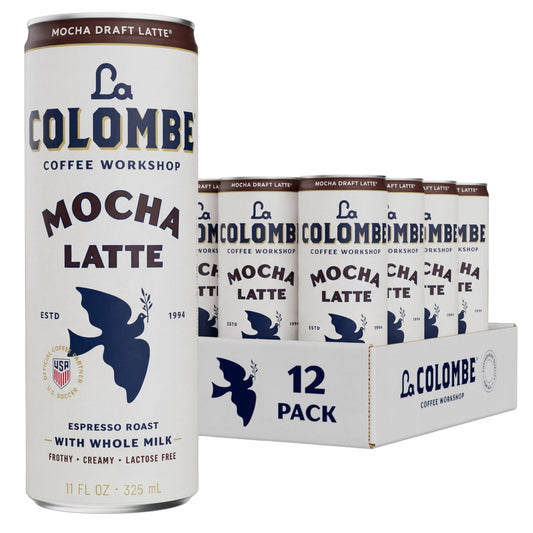 La Colombe Mocha Draft Latte Cold Brew Ready-to-Drink Coffee, 11 fl oz, 12 Pack Cans