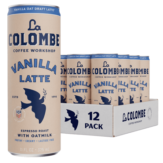 La Colombe Oatmilk Vanilla Latte Cold Brew Ready-to-Drink Coffee, 11 fl oz, 12 Pack Cans