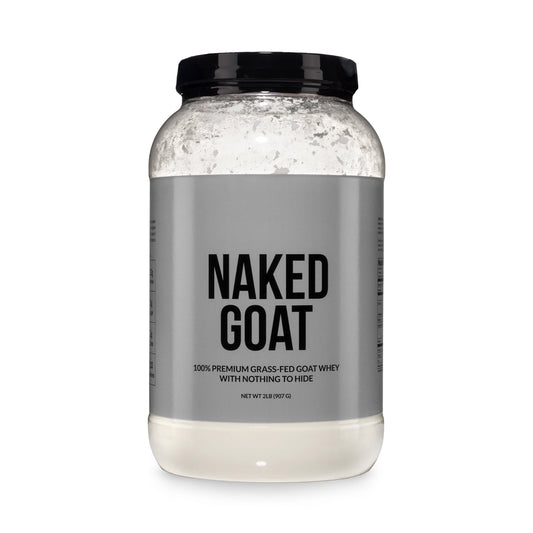 NAKED Goat - Pasture Fed Goat Whey Protein Powder from Small-Herd Wisconsin Dairies, 2Lb Bulk, GMO Free, Soy Free. Easy to Digest - All Natural - 23 Grams of Protein - 30 Servings