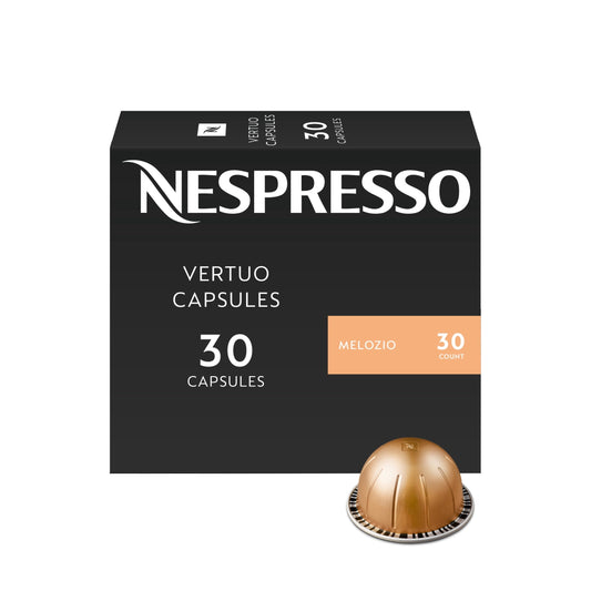 Nespresso Capsules Vertuo, Melozio, Medium Roast Coffee, 30-Count Coffee Pods