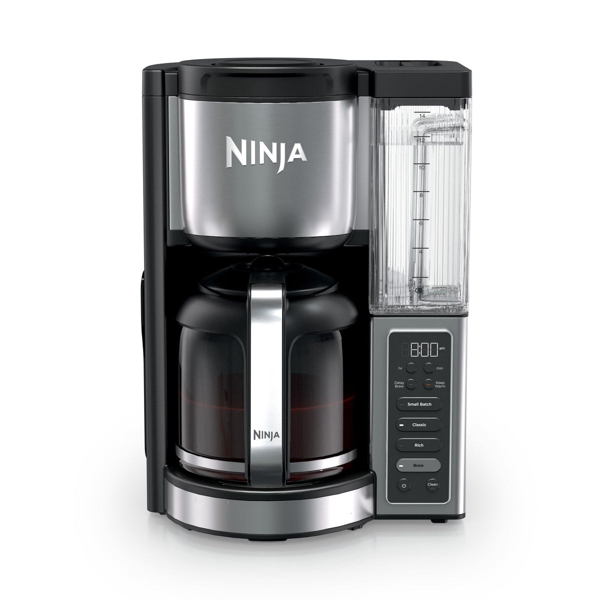 Ninja 12-Cup Programmable Drip Coffee Maker, 2 Brew Styles, Adjustable Warming Plate, CE250, Black/Stainless Steel