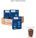 RXBAR Blueberry Protein Bars, 6 Boxes x 5 Bars, 30 Bars Total + 1x Bybies Nut Mix Pouch, 2 oz