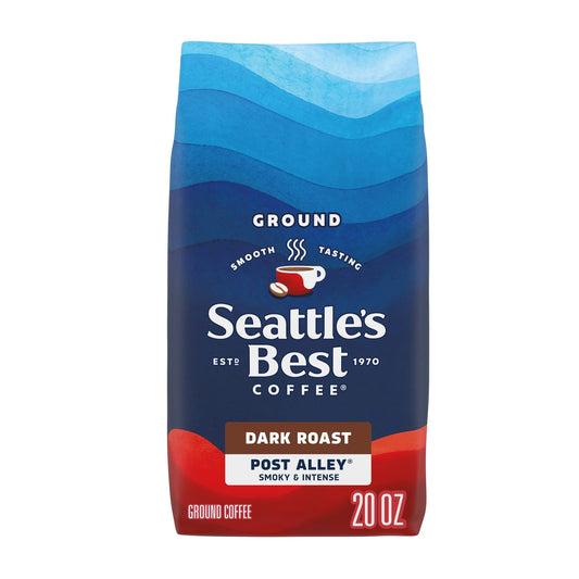 Seattle's Best Coffee, Post Alley Dark Roast Ground Coffee for Cold Brew or Hot coffee 1.25 lb.