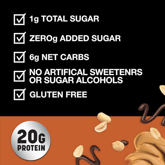 KIND Protein Max Bars, Crispy Chocolate Peanut Butter, Gluten Free, 20g Protein, 12 Count