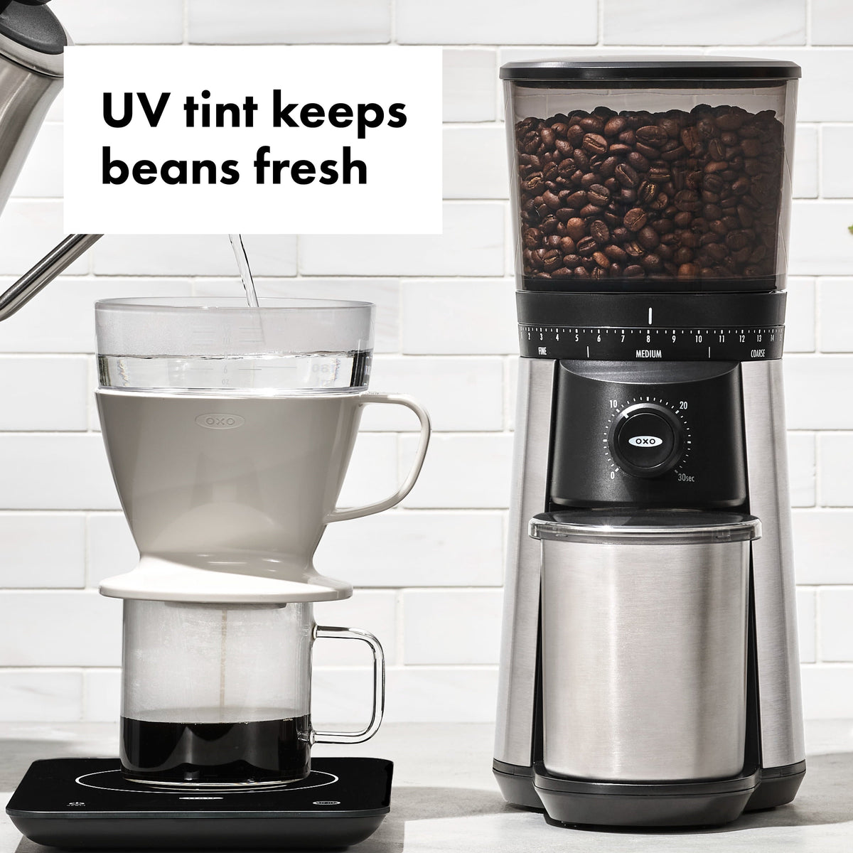 OXO Brew Stainless Steel Conical Burr Coffee Grinder