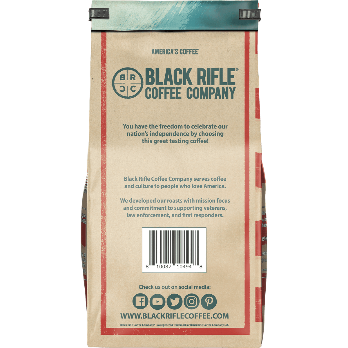 (6 pack) Black Rifle Coffee Spirit of '76, Medium Roast, Ground Coffee, 12 oz