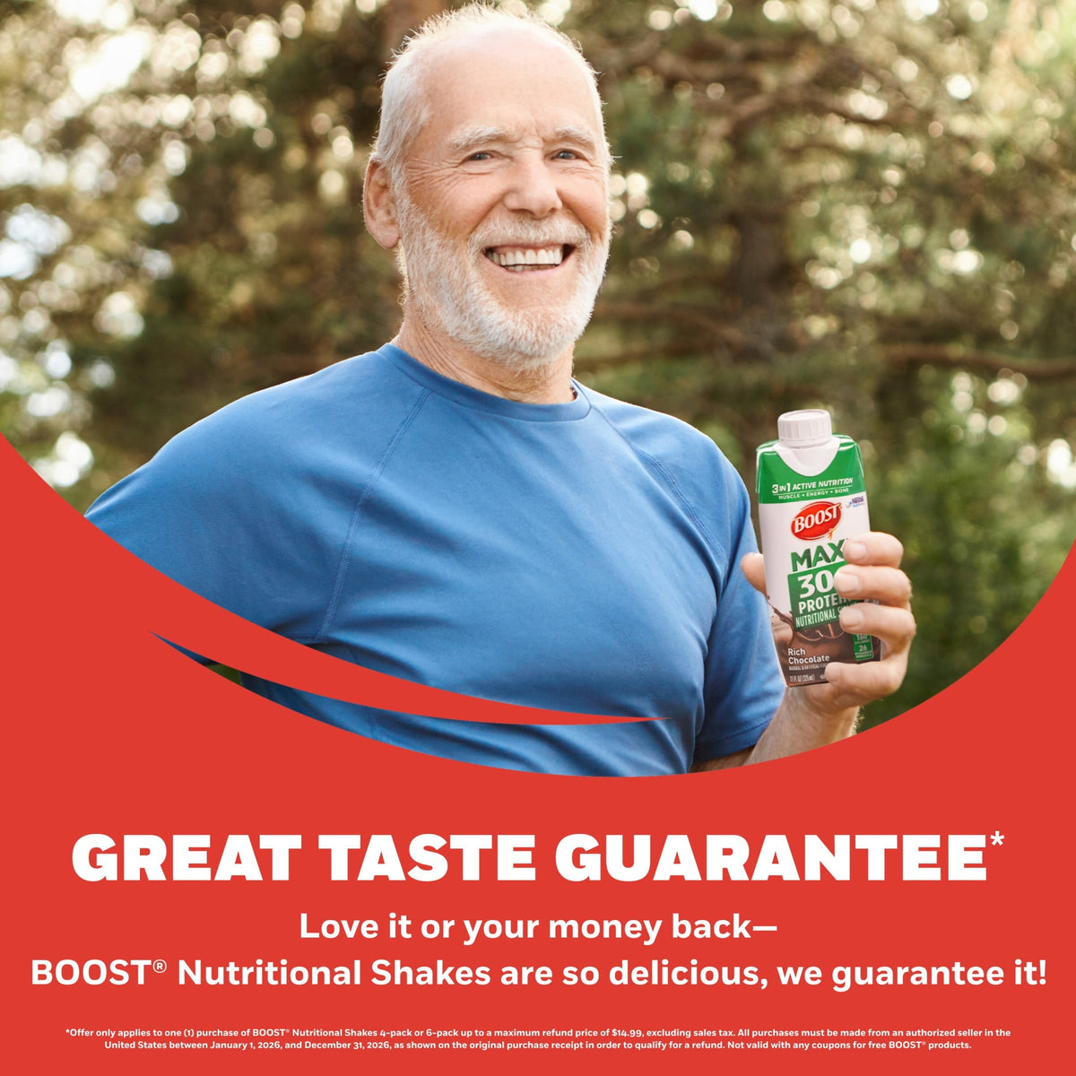 BOOST Max Protein Nutritional Shake, Rich Chocolate, 30g Protein, 18 - 11 fl oz (325 mL) Cartons