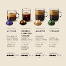 Nespresso Vertuo Capsules, Medium and Dark Roast Variety Pack, Melozio, Stormio, Altissio and Double Espresso Chiaro, 40-Count Coffee Pods, Brews 7.8 fl oz, 2.7 fl oz, and 1.35 fl oz