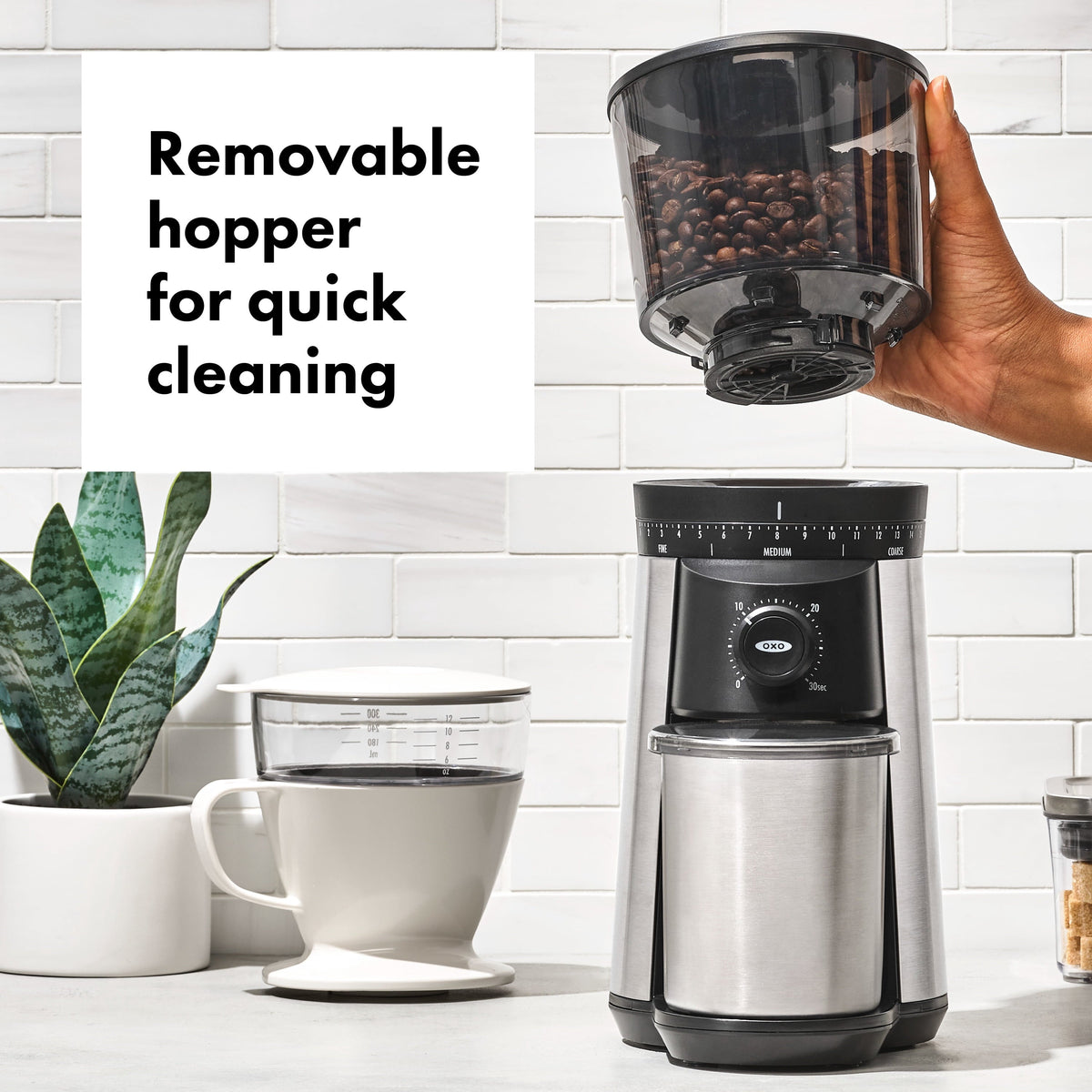 OXO Brew Stainless Steel Conical Burr Coffee Grinder