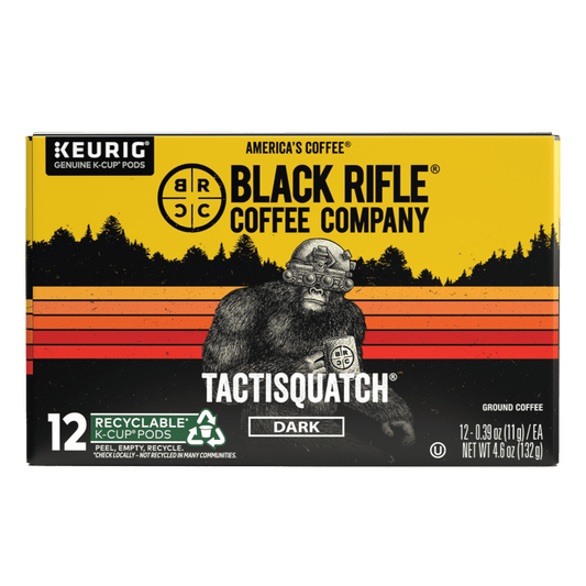 (6 pack) Black Rifle Coffee Company Tactisquatch Keurig K-Cup Pods, Dark Roast, 12 Ct